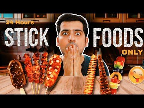 Eating only Stick Food for 24 Hours || Weird Food Challenge by Subscriber