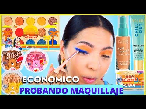 PROBANDO MAQUILLAJE ECONOMICO VERANO STITCH, OSITOS CARIÑOSITOS, BASE, CORRECTOR, RUBOR♥BeautybyNena