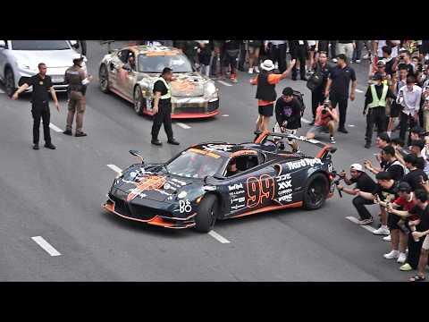 Hypercars Arriving in Bangkok, Thailand 2024 Gumball 3000 | Pagani, Koenigsegg Regera, Carrera GT...