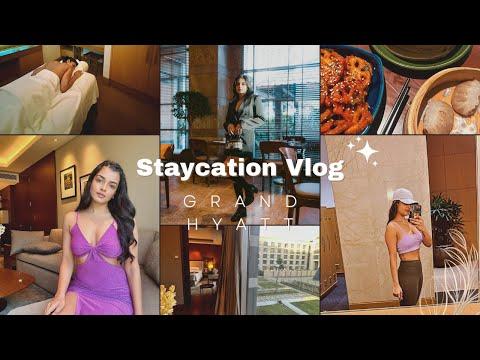 Staycation Vlog : weekend stay at Grand Hyatt Mumbai , chill vlog , room tour and more