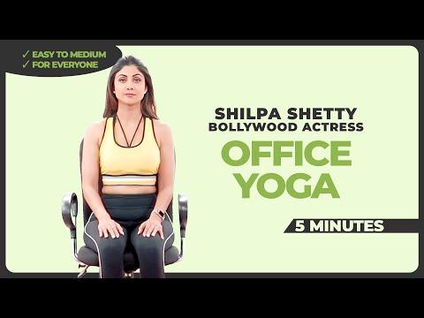 Office Yoga | 5 Mins - Yoga | Yoga with Shilpa Shetty | Yoga for All