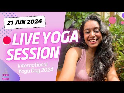 Yoga Day Live! 60mins Practice for Heart and Hips #yogaforselfandsociety #fitnesswithapoorva