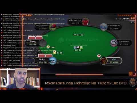 LIVESTREAM: Pokerstars India HighRoller 7700 Rs 15 Lakh Prize Money