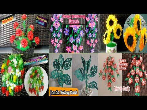 Koleksi Bunga Kresek dan Bunga Sedotan - Plastic Bag Flower and Drink Straws Flower Collections