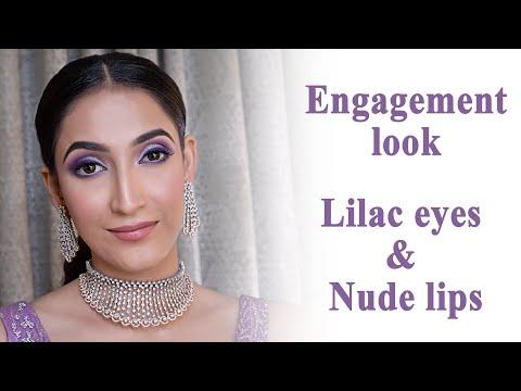 Engagement look - Lilac eyes & Nude lips