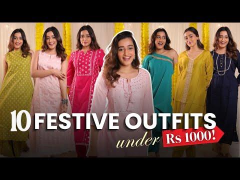 10 *BEST* Festive Kurta Sets Under ₹1000 😍✨| Aashi Adani