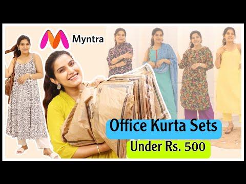 **UNDER 500** Myntra Kurta Sets For Office | Upto 70% Off On Kurta sets | Super Style Tips