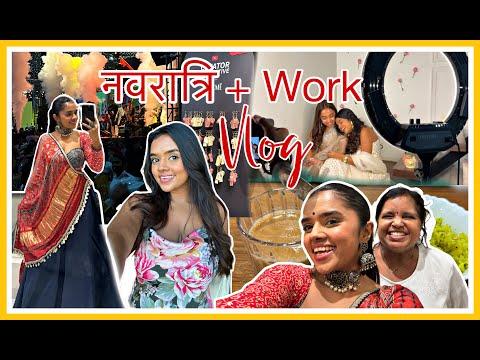 Garba Time. Stole @gopali Channya Choli | NAVRATRI + WORK J vlog ✨💃