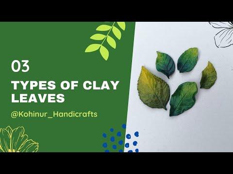 How to make clay leaves l DIY l #kohinur_handicrafts#clay_craft_ideas