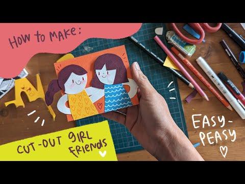 How to make: Cut-out friends card