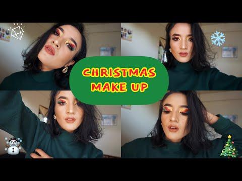 CHRISTMAS MAKEUP 2020 | GLITTER EYESHADOW #CHRISTMASMAKEUP #EYESHADOWTUTORIAL