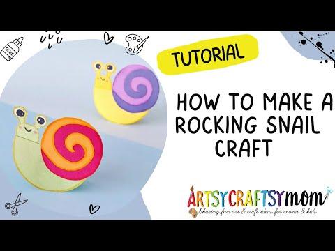 How to make  Rocking Snail Craft #snailcraft #rockingpapercraft #tutorial #activity #coloring #craft