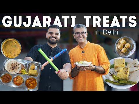 GUJARATI TREATS & GARBA BEATS in DELHI l Dhokla V/S Khaman, Dhokla Chaat, Farsan, Rasmalai Cake