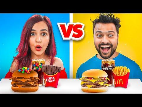 Real vs Chocolate FOOD Challenge 😋 OMG !!