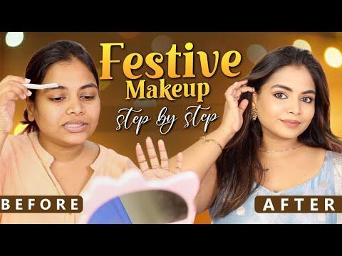 Easy makeup tutorial for diwali💄😍 | Keerthi Shrathah