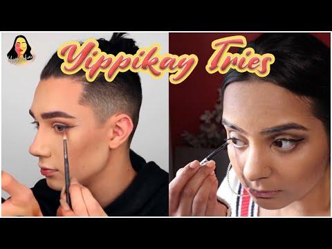 I TRIED following James Charles MAKEUP tutorial | Ep 1- Yippikay Tries | Indian Trying