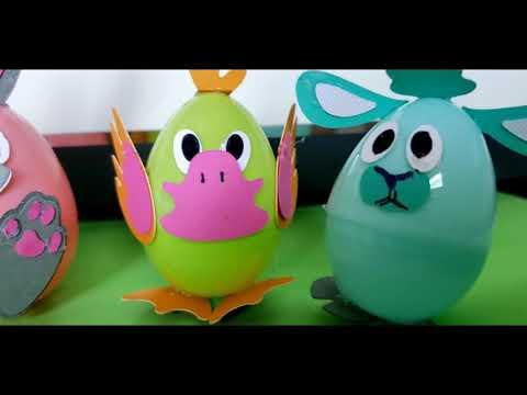 Animal Easter Eggs made with a Cricut machine