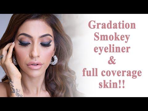 Gradation Smokey eyeliner & full coverage skin!!