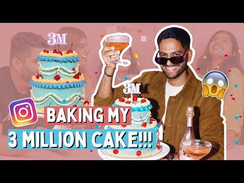 OMG 😱 I HIT THREE MILLION FOLLOWERS ON INSTAGRAM...BAKING A SPECIAL CELEBRATION CAKE ❤️