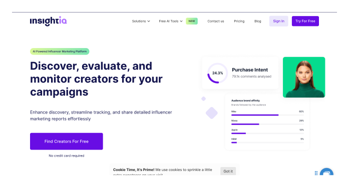 insightIQ is an AI powered influencer marketing platform